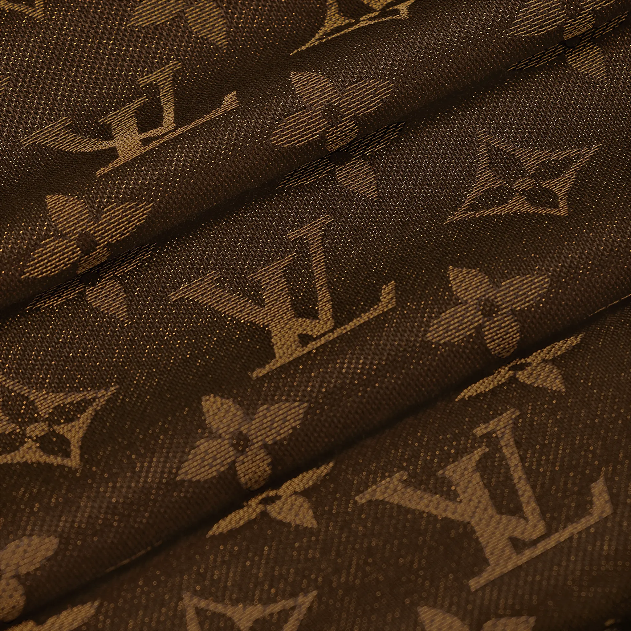 Detailed View of Louis Vuitton Monogram Shine Brown Shawl M75122